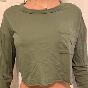 Garage Long sleeve crop t-shirt